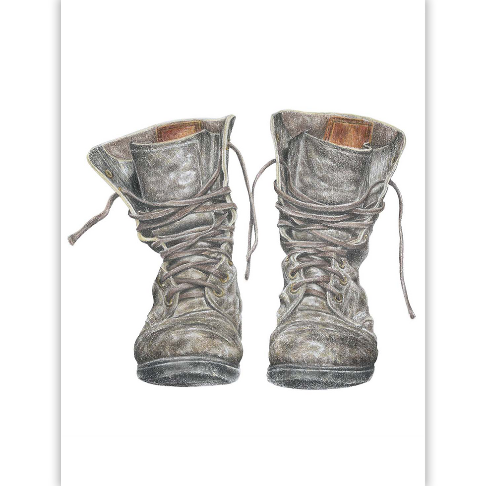 Colored Pencil Portrait - Boots