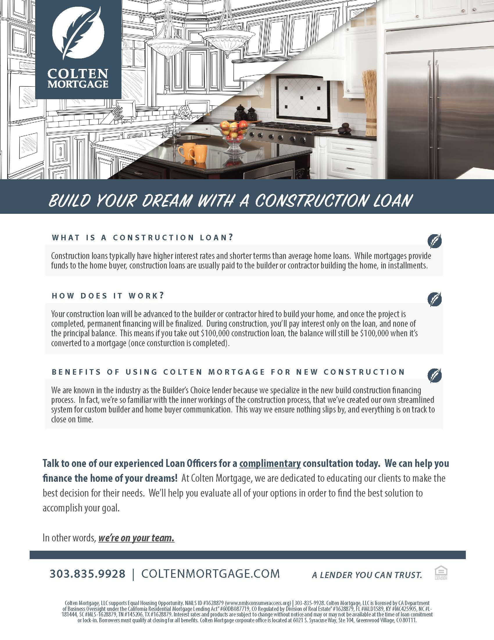 Construction Loan Flyer