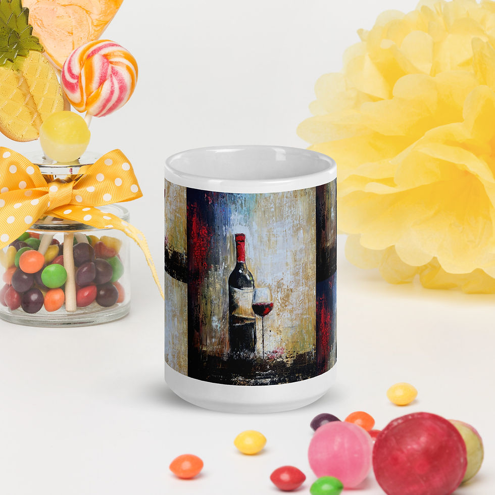 Thumbnail: White glossy mug with one of my paitning