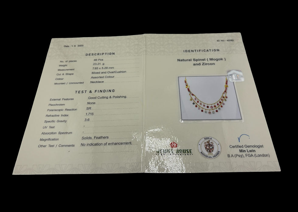 Thumbnail: Natural Mogok Spinel & Diamond Necklace 