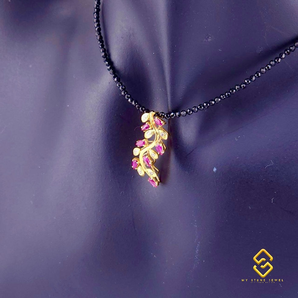Thumbnail: Natural Ruby & Diamond Pendant