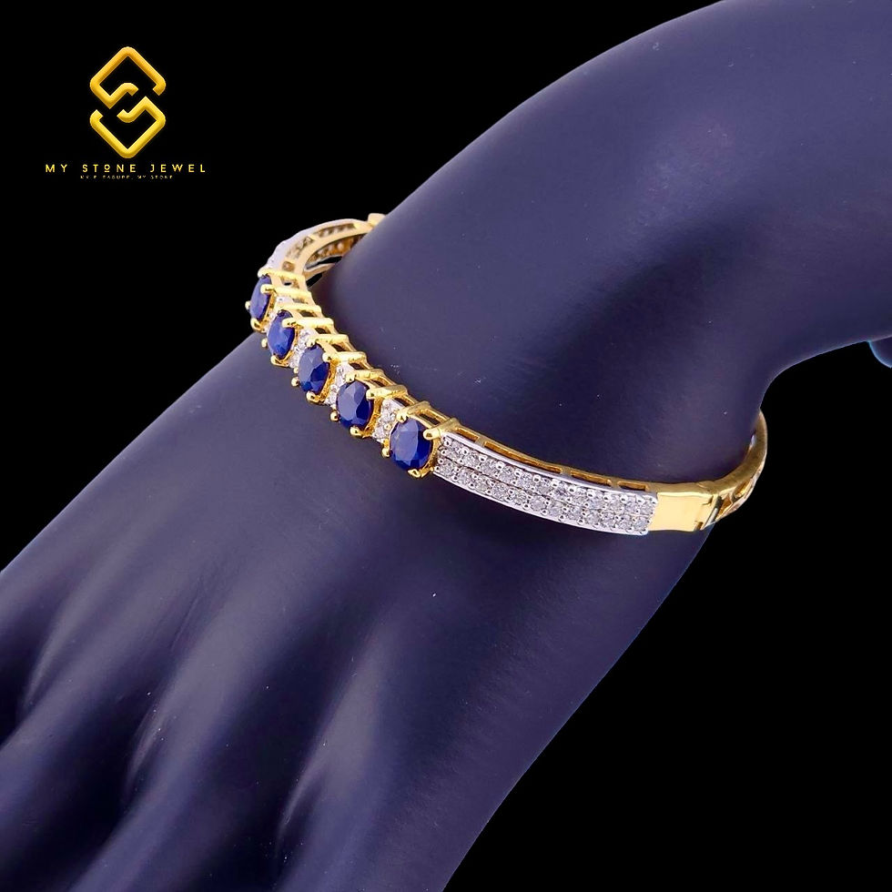 Thumbnail: Natural Sapphire & Diamond Bracelet