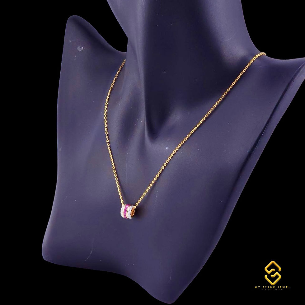 Thumbnail: Natural Diamond & Ruby Necklace 
