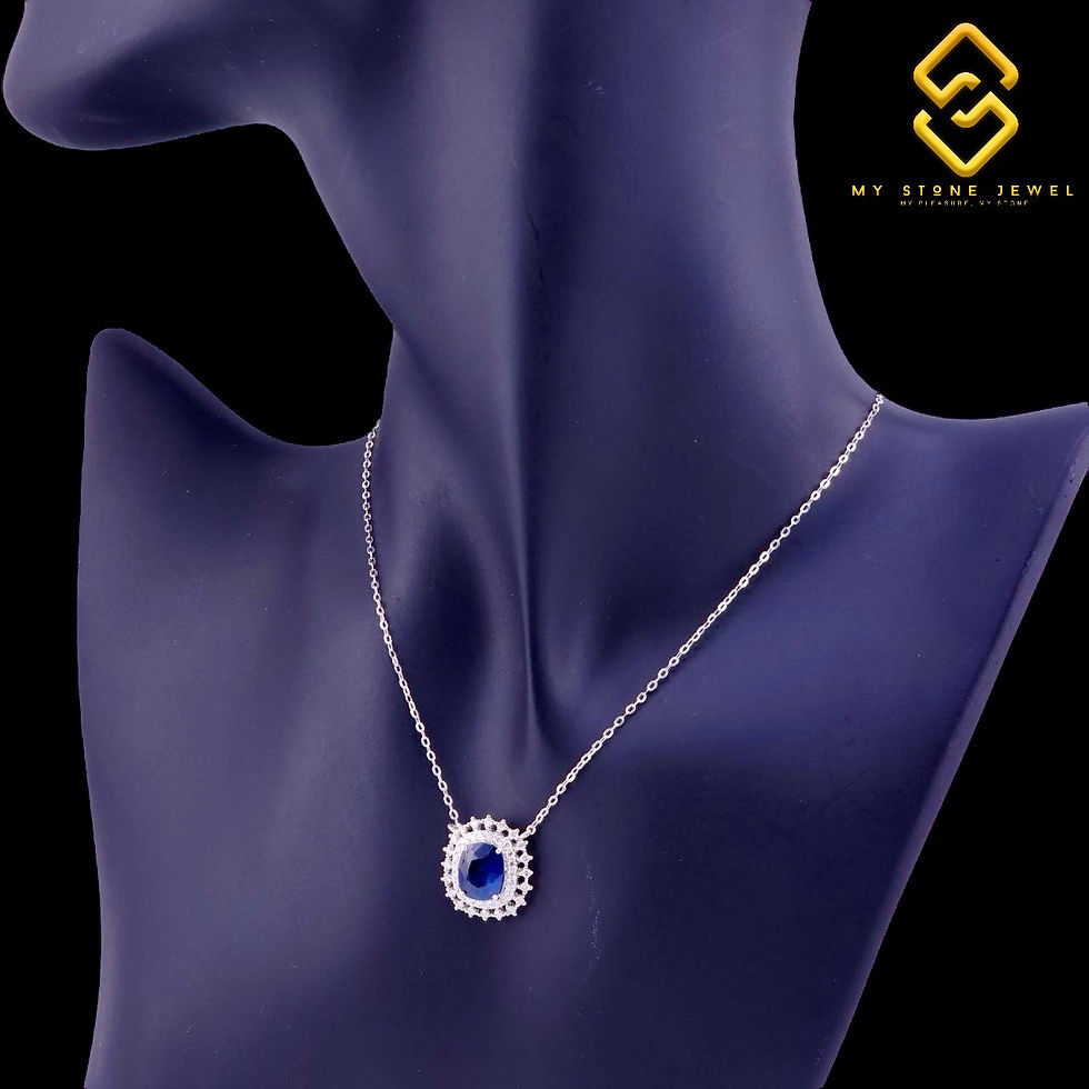 Thumbnail: Natural Sapphire & Diamond Chain 