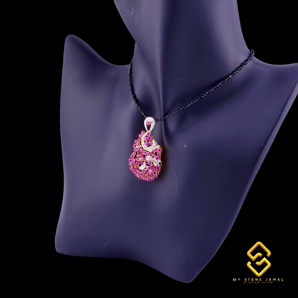 Thumbnail: Natural Ruby & Diamond Pendant