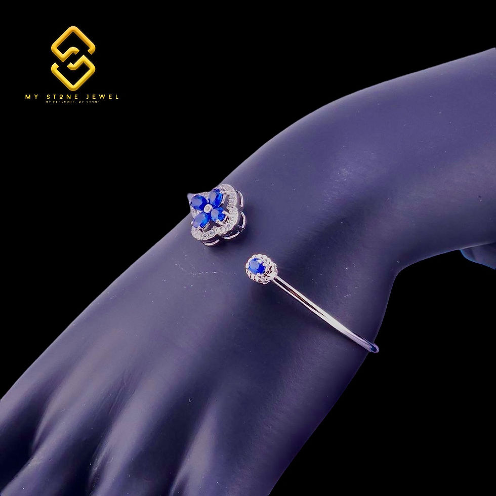 Thumbnail: Natural Sapphire & Diamond Bracelet 