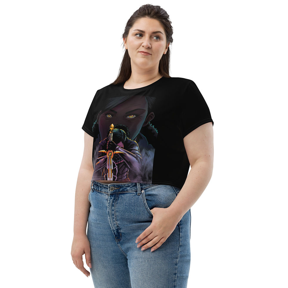 Thumbnail: "Vivian Vash" All-Over Print Crop Tee