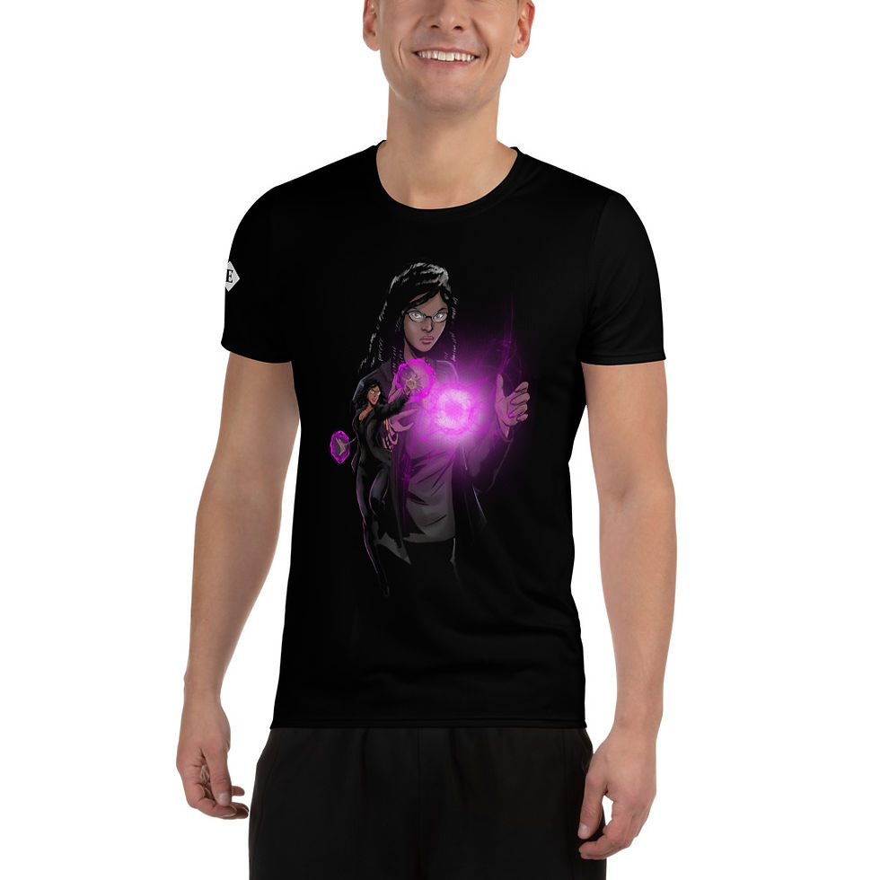 Thumbnail: Ms. Carter All-Over Print Men's Athletic T-shirt