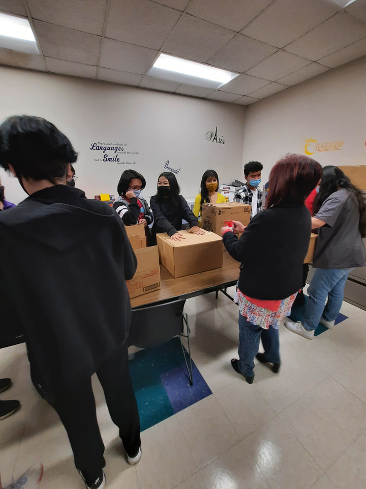 EHHS Students Send Care Packages to U.S. Military Overseas