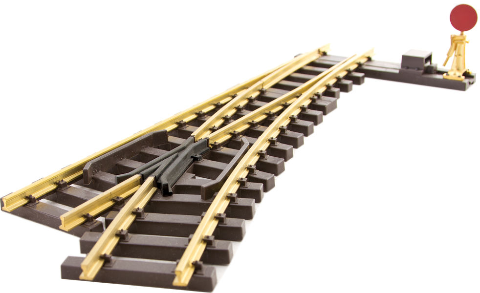 G218-8L 8ft. Dia Switch w/ Switch Stand, Euro, Brass, Left