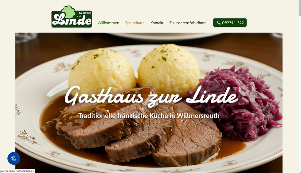Internetseite Vom Gasthaus zur Linde