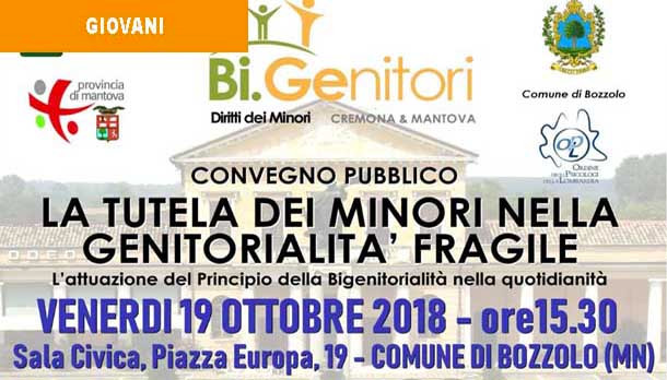 19/10/18 - LA TUTELA DEI MINORI NELLA GENITORIALITA' FRAGILE
