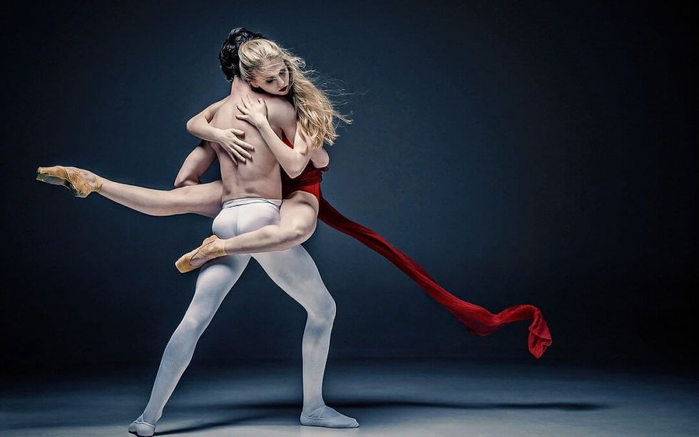 Couple ballet dancing