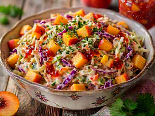 Peach Slaw with Pepper Jam