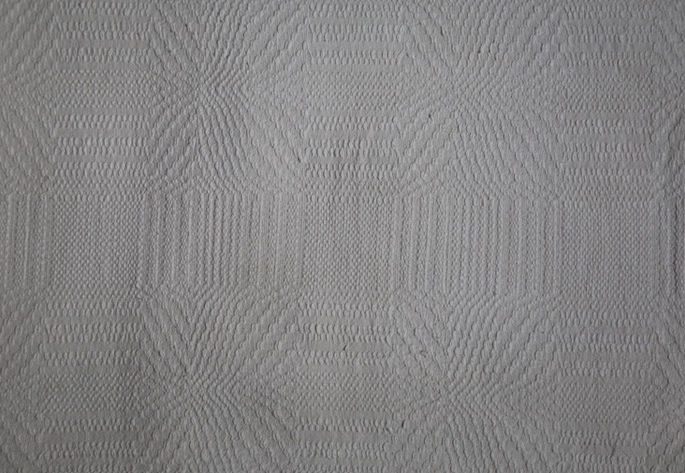 A closer look at the blanket’s surface featuring the texturized flower petal patterns.