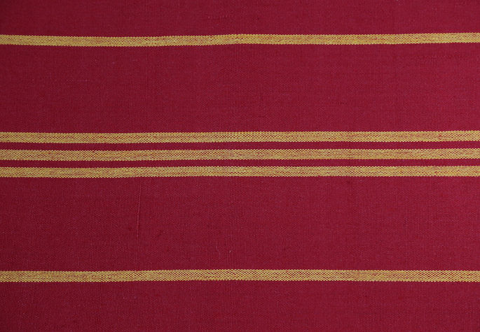 A closer look at the yardage’s yellow stripes design