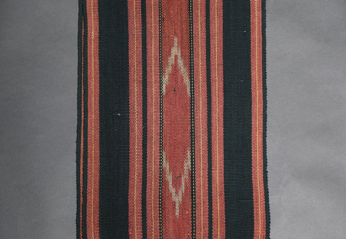 A close-up shot showcasing the stripes on the textile