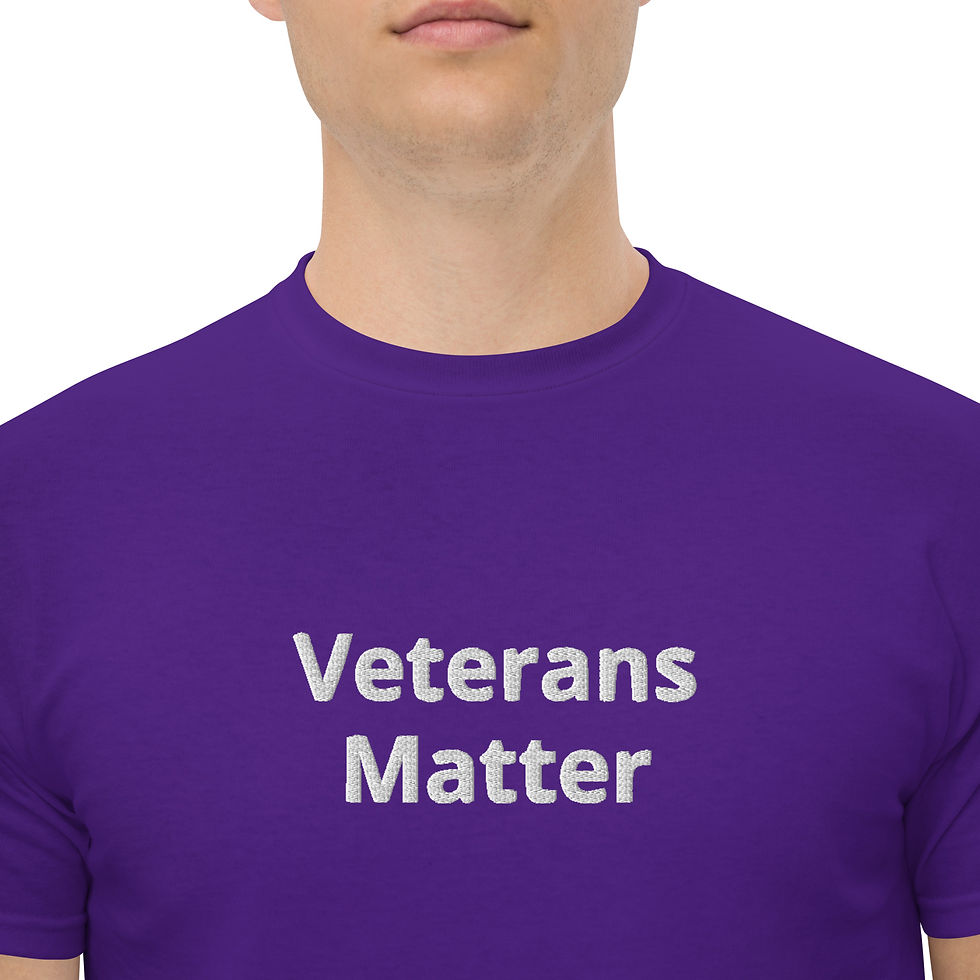 Thumbnail: Veterans double print Unisex classic tee