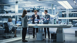 team working round a desk