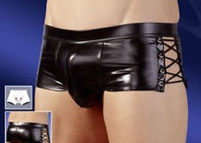 Boxer uomo in vinile con lacci laterali