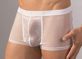 Boxer uomo trasparenti bianco