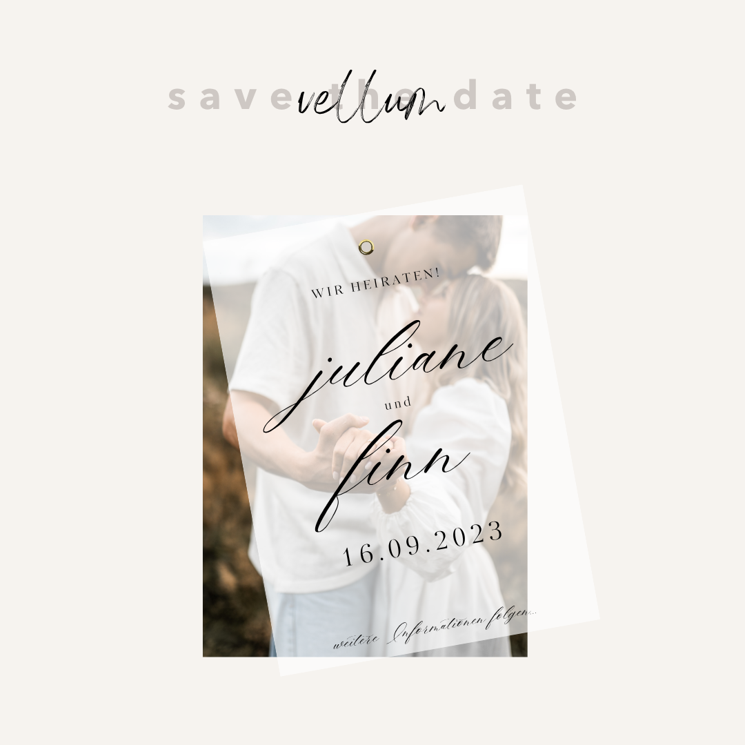 Save the Date "vellum"