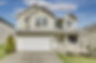 residential house with garage door