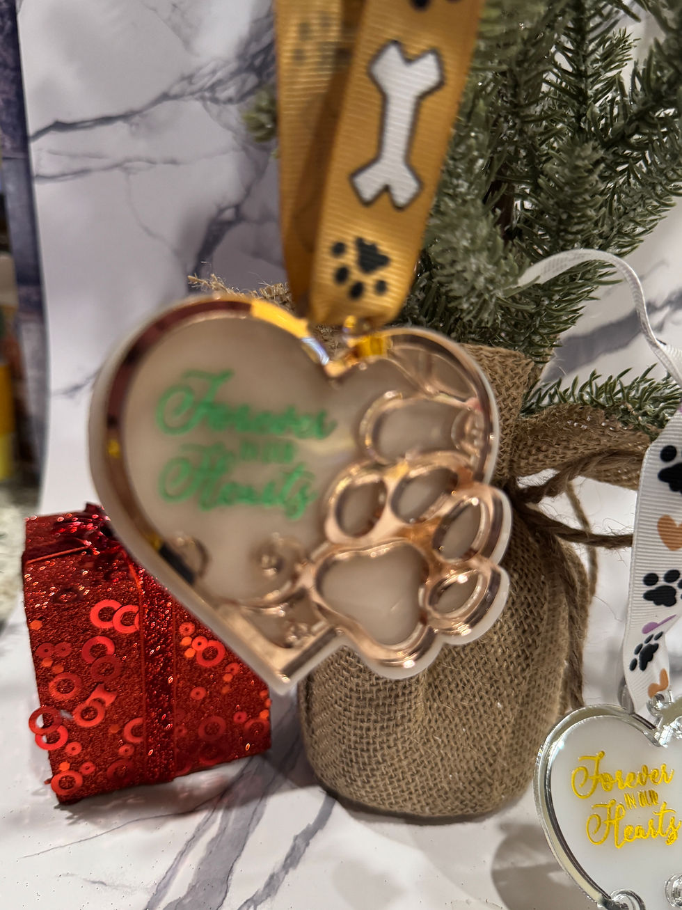 Thumbnail: Forever in Our Hearts Memorial Ornament – Personalized Pet Loss Keepsake