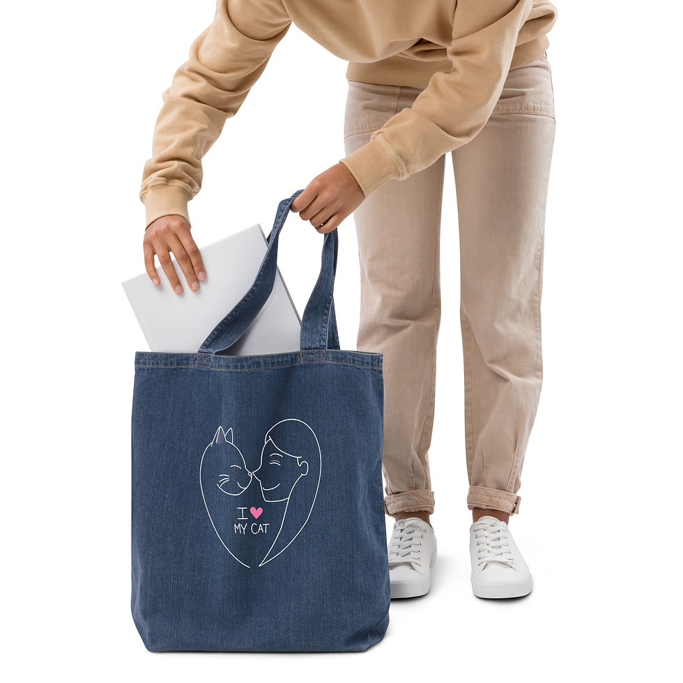 Thumbnail: Organic denim tote bag