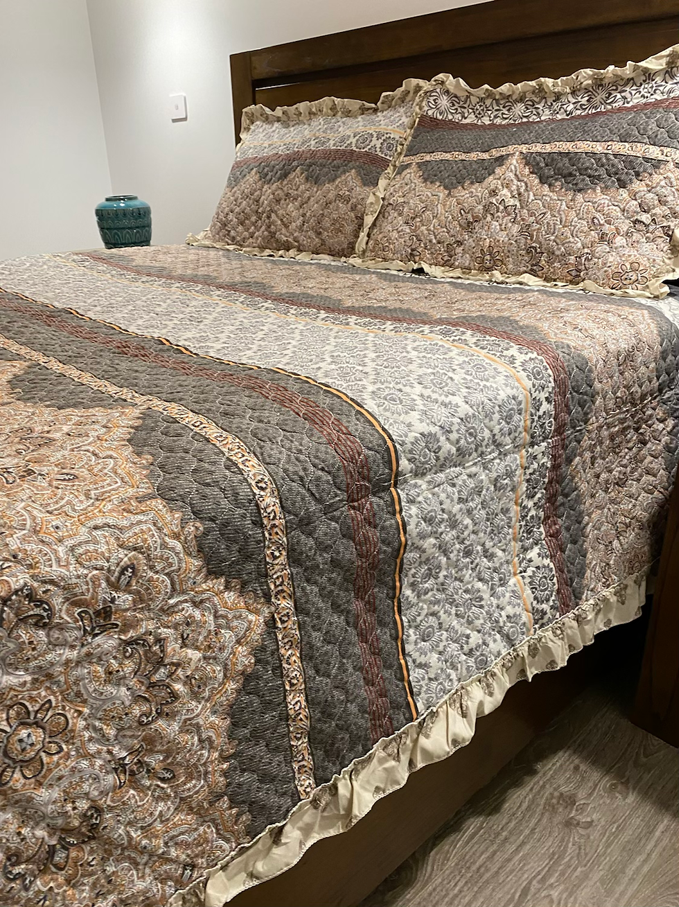 Thumbnail: Queen Size Frill Design Cotton Bedsheet