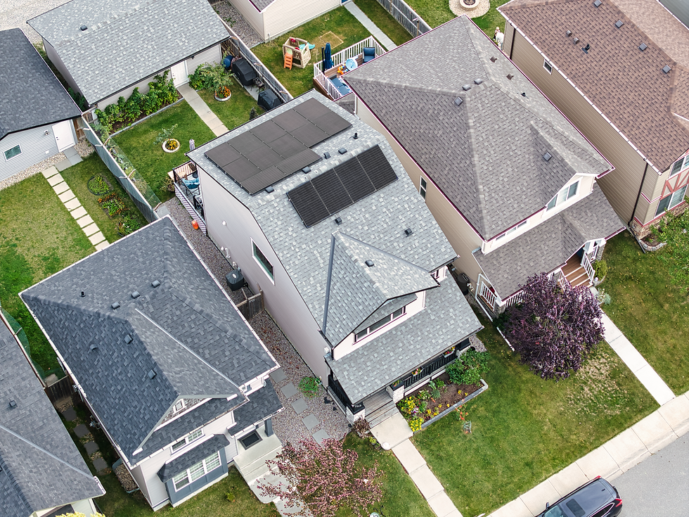 Residential solar install by Firefly Solar with black panels