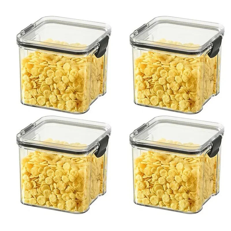 Thumbnail: 1-4PCS Sealed Jars Kitchen Organizer Grain Storage Boxes Large Capacity Sealed C