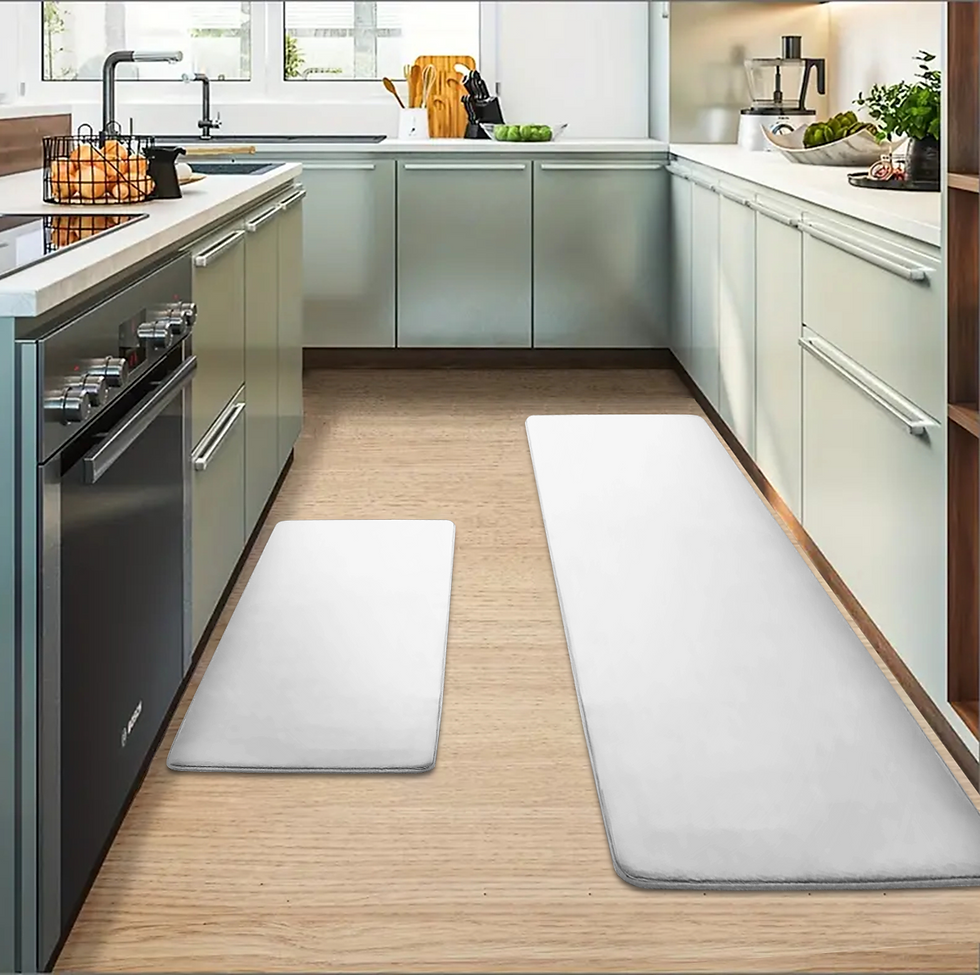Thumbnail: Thickened flannel kitchen floor mats absorbent oil non-slip mats long strips of 