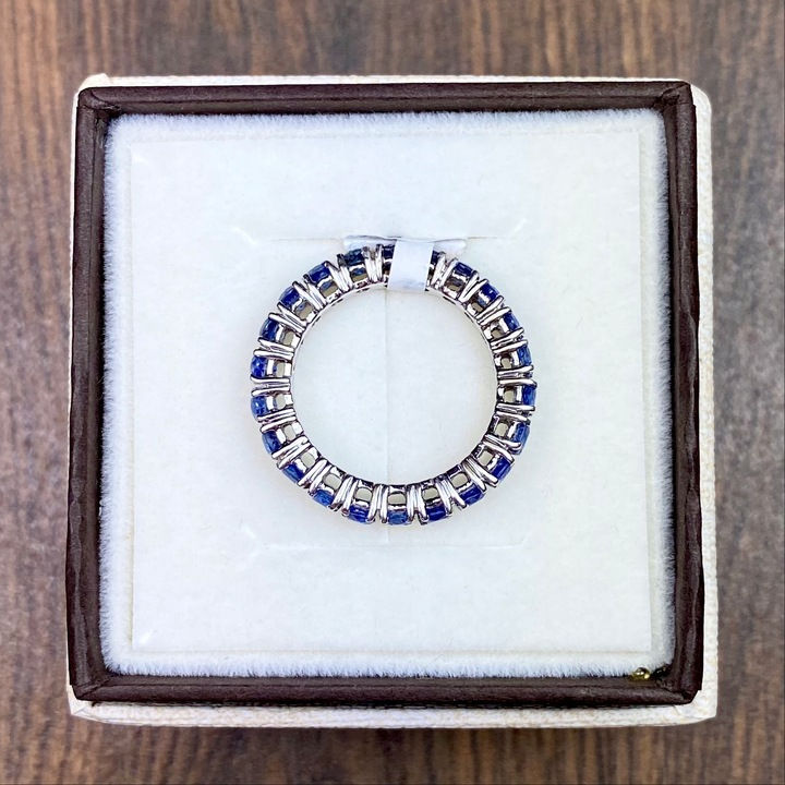 Miniatura: Złota obrączka eternity ring szafiry nat. 2,2 ct