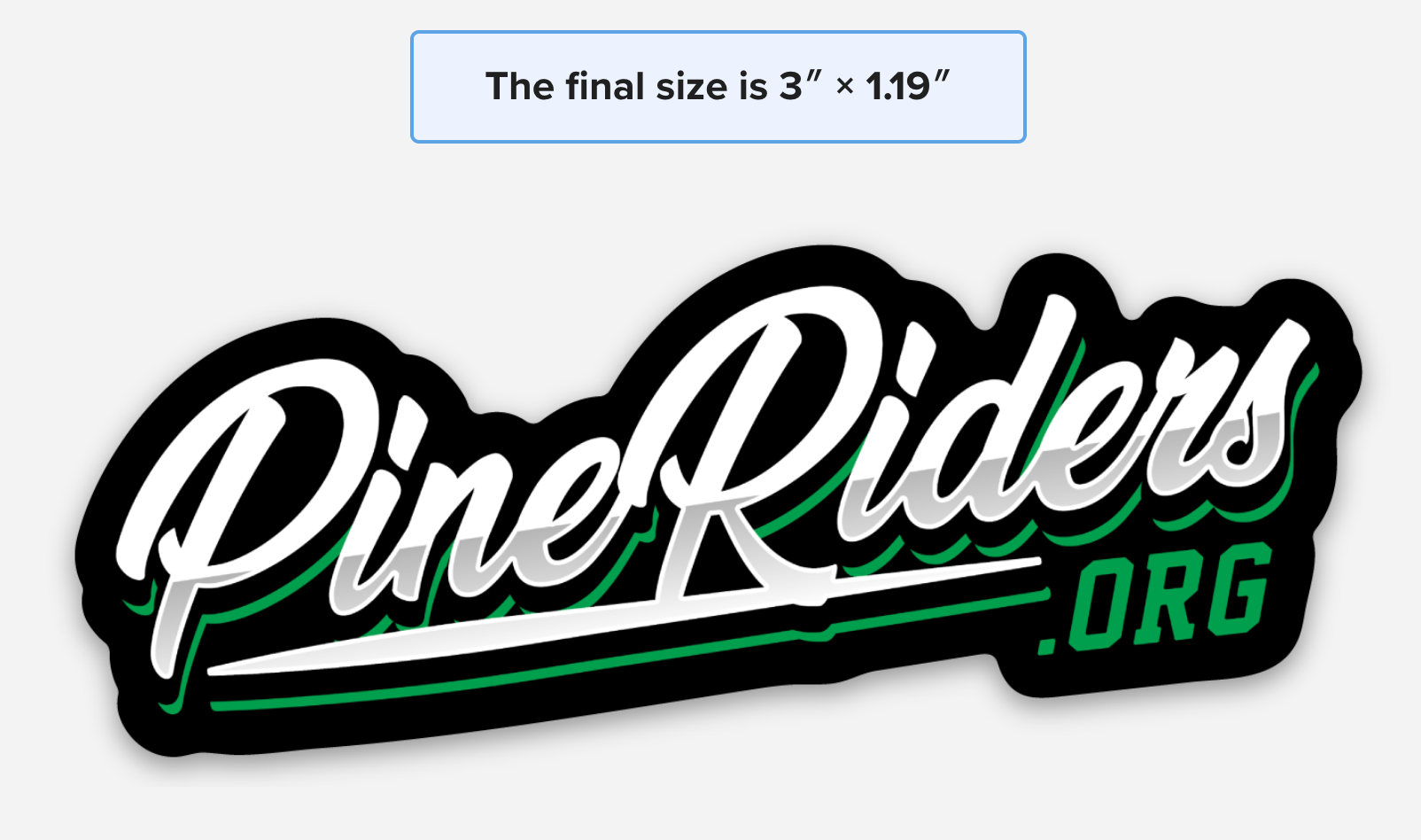 PineRider Magnet - 3″ × 1.19″