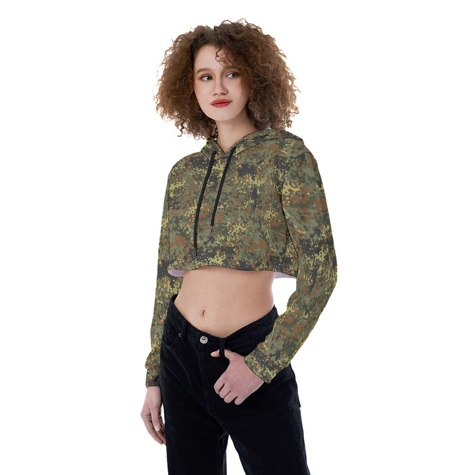 Flecktarn crop top hoodie