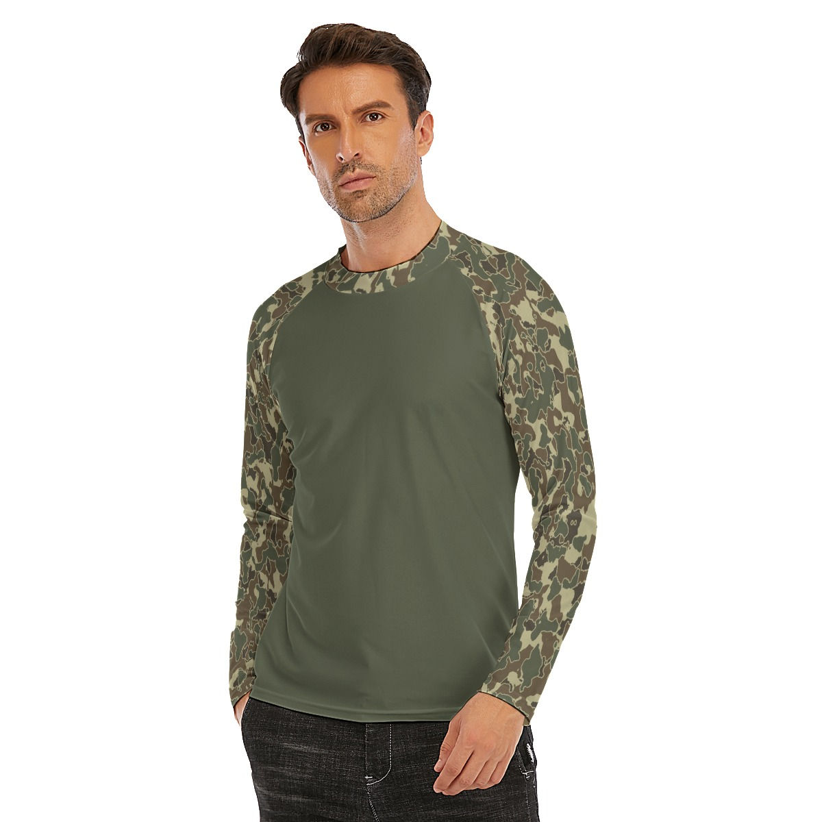 ValCam Sargasso collarless long-sleeved shirt