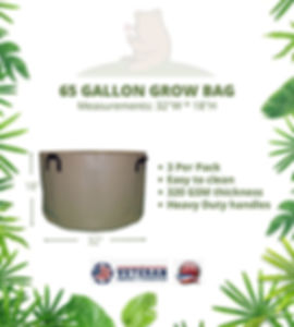 65 - Gallon Fabric Grow Bag (3 - Pack)