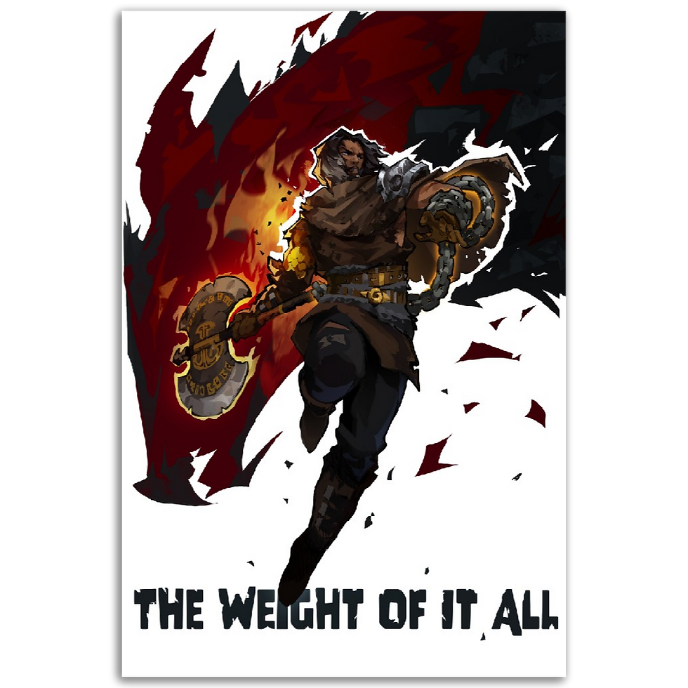Thumbnail: Terrence with axe and red dragon - Aluminum Print