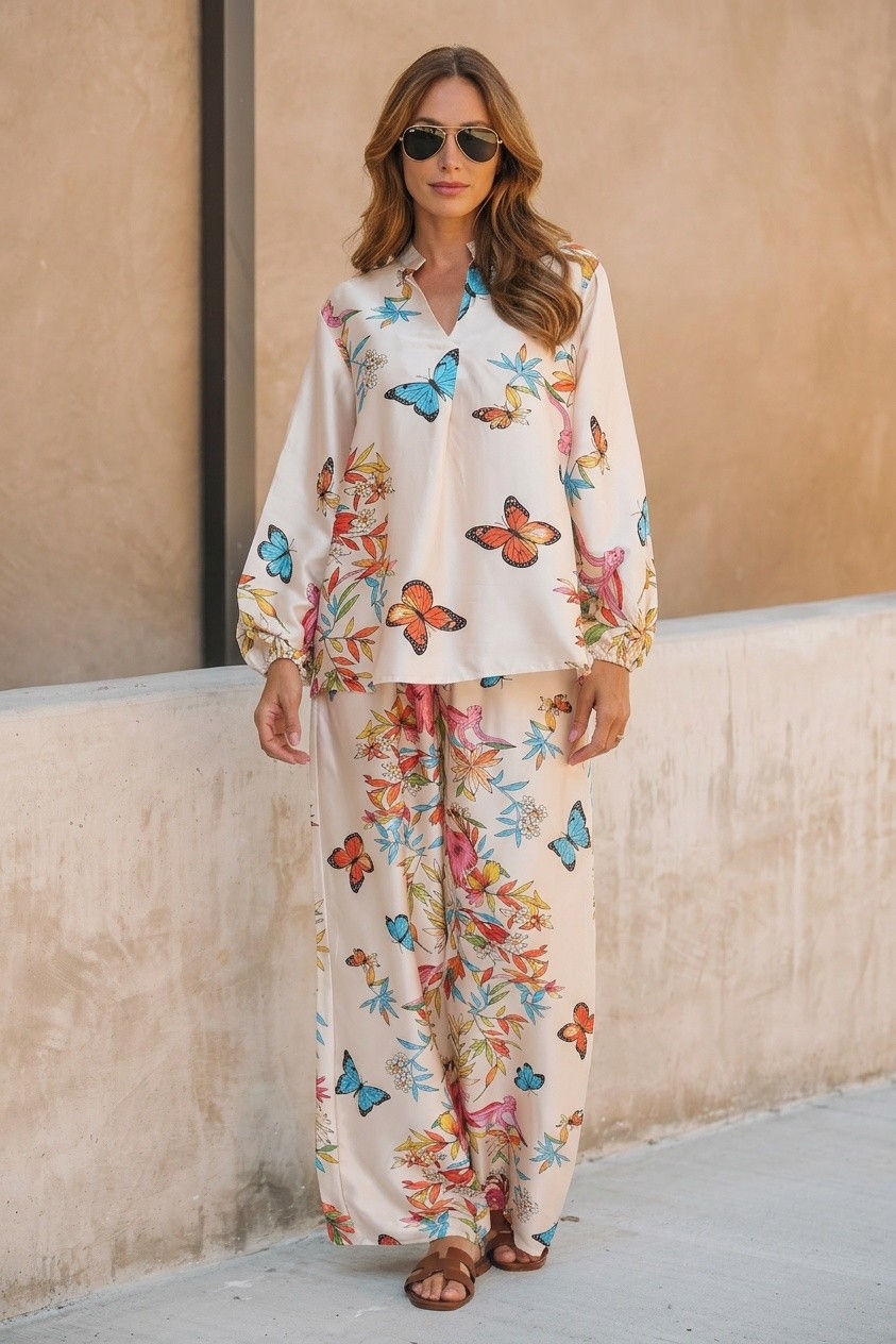 Thumbnail: Botanical Butterfly Luxe Two-Piece Set
