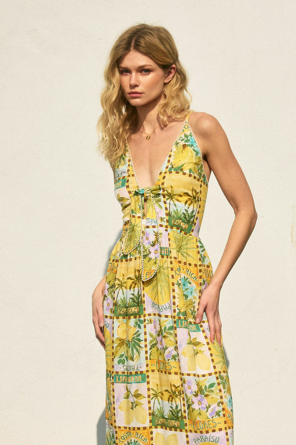 Thumbnail: Isla Palma Front Knot Maxi Dress