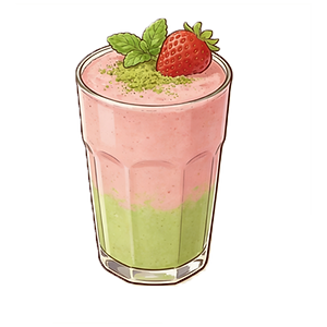 Strawberry Matcha Garden Swirl