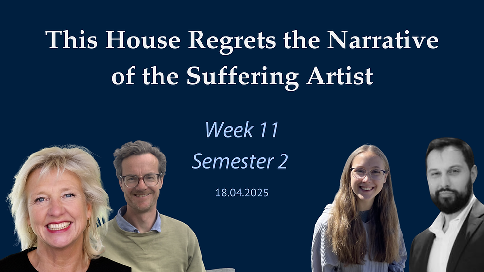 This House Regrets the Narrative of the Suffering Artist