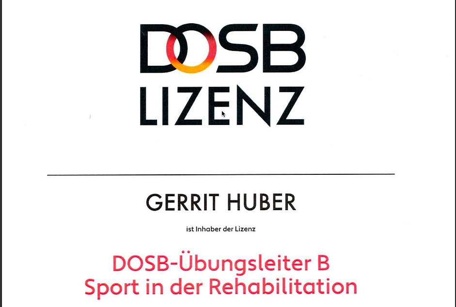 Ein Bild von einer Sportlizenz