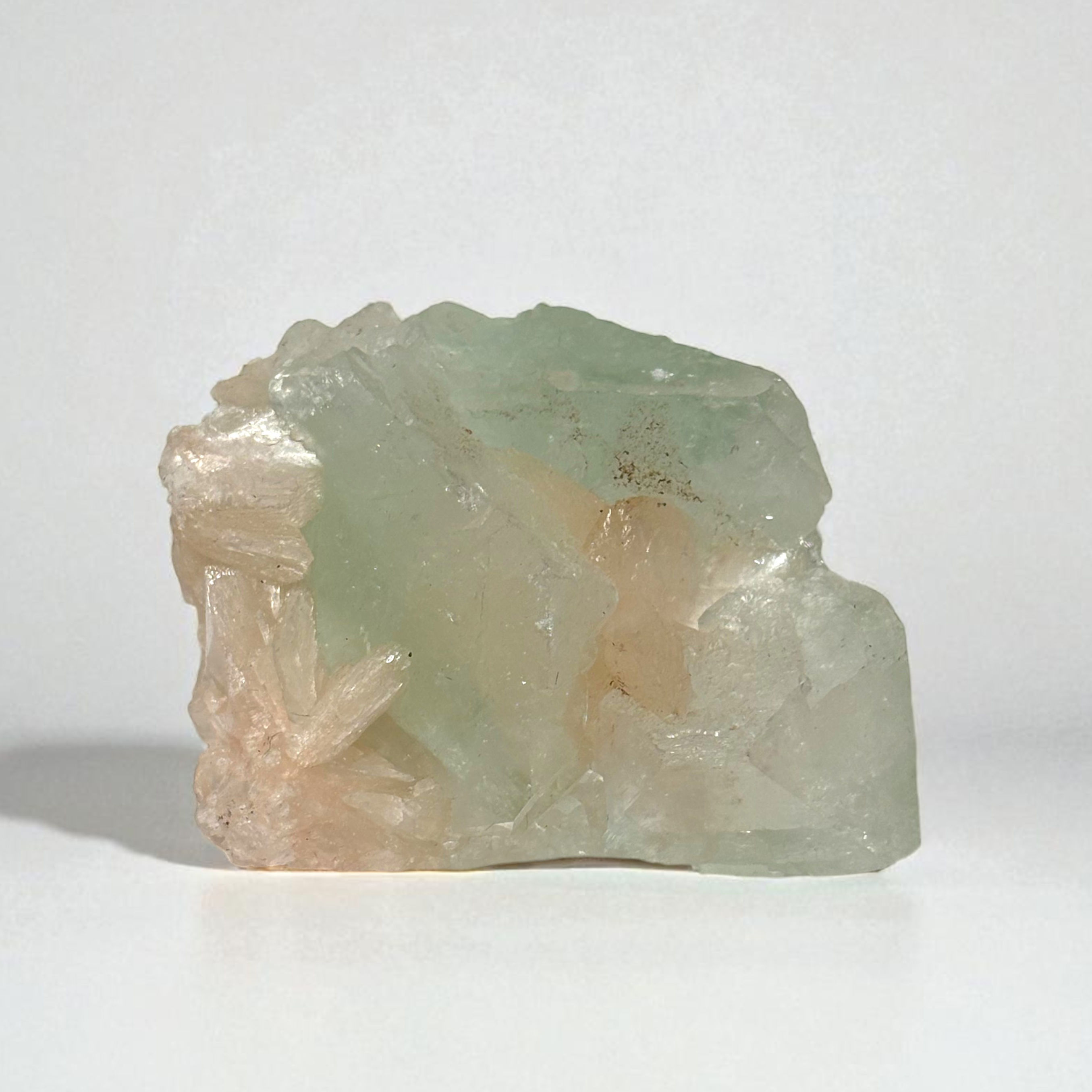 Green Apophyllite with Stilbite