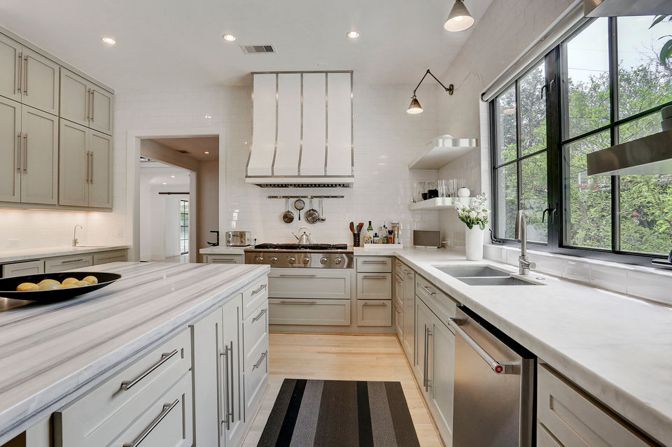 sunlit kitchen at Sugar Hill in Tanglewood