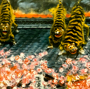 平川富喜子 作品「祭り」シリーズ 'トラ'