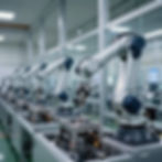 Automated robotic equipment in a modern manufacturing facility