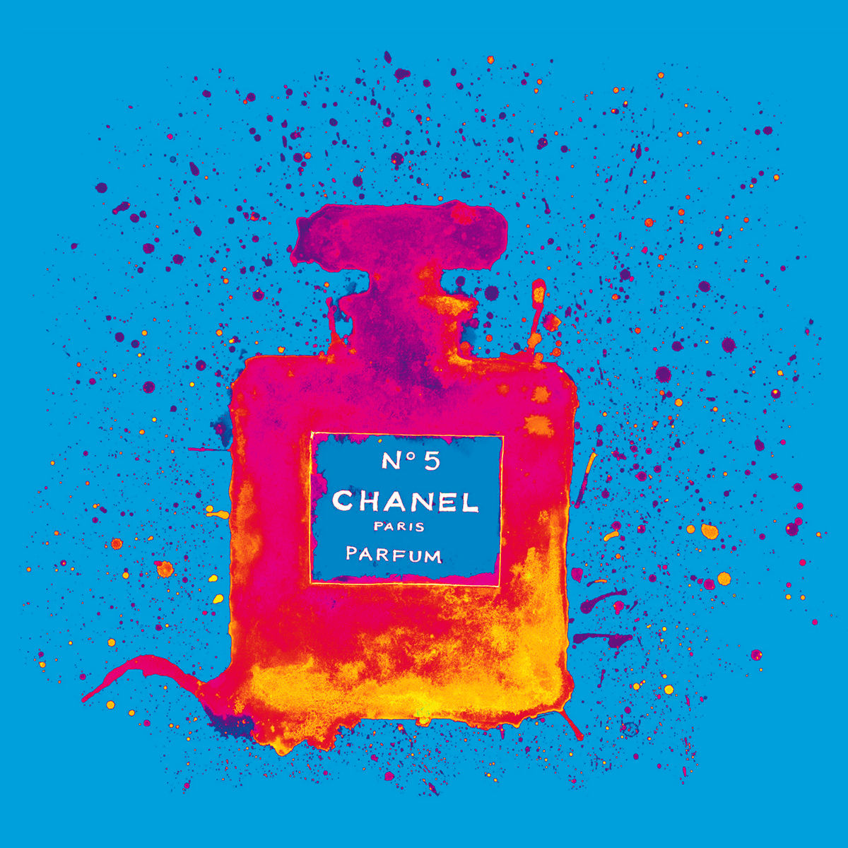 Chanelling No. 5 - Cyan/Magenta : Art Tile