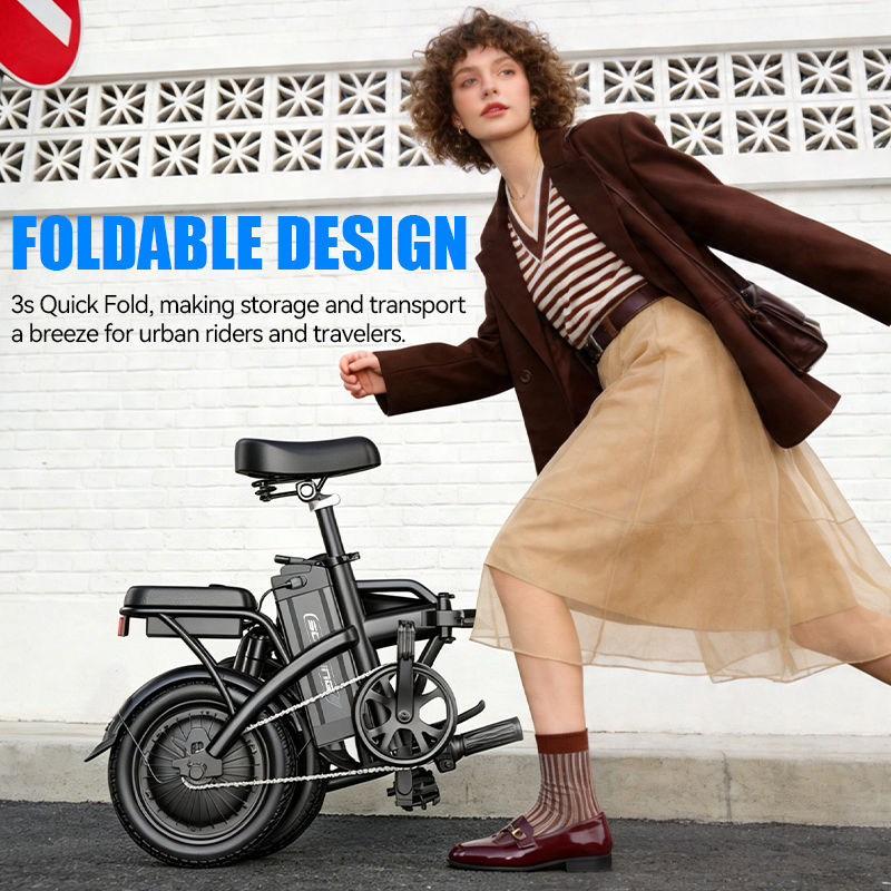 Miniatura: 14'' Foldable Commuter Ebike 500W Motor Removable Battery Max 19.9MPH Dural Disc